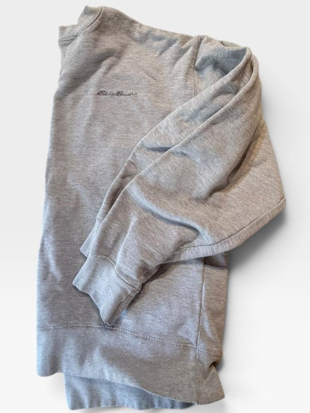 Eddie Bauer Mens Medium Heather Gray Heavyweight Sweatshirt